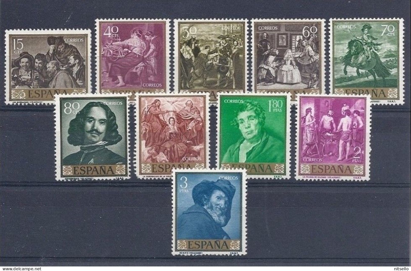 LOTE 2000  ///  (C060)  ESPAÑA  1959   - EDIFIL 1238/47** MNH     DIEGO VELAZQUEZ. - Nuevos