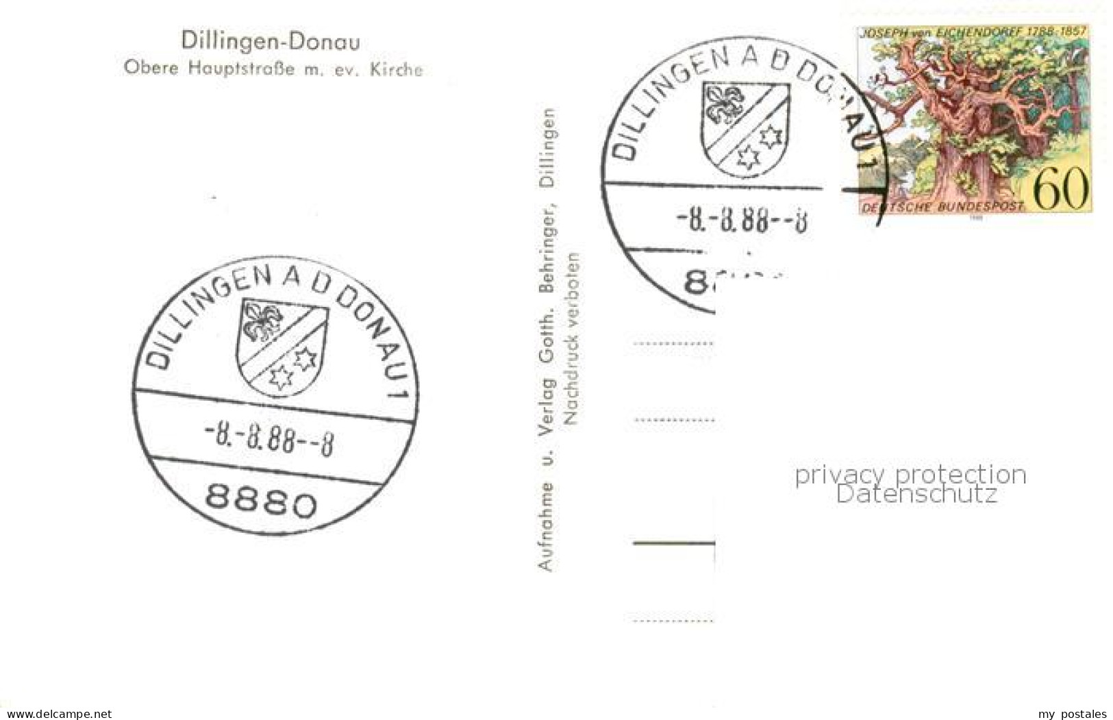 73845117 Dillingen Donau Obere Hauptstrasse Mit Ev Kirche Dillingen Donau - Dillingen