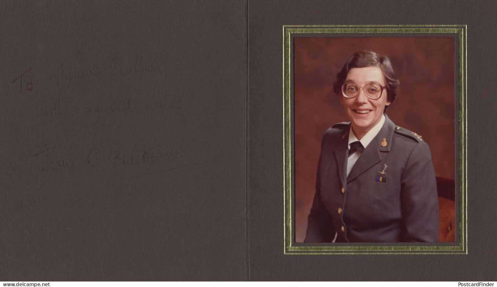 Jean Blackwood First Army Woman Commander Hand Signed Photo - Historische Personen