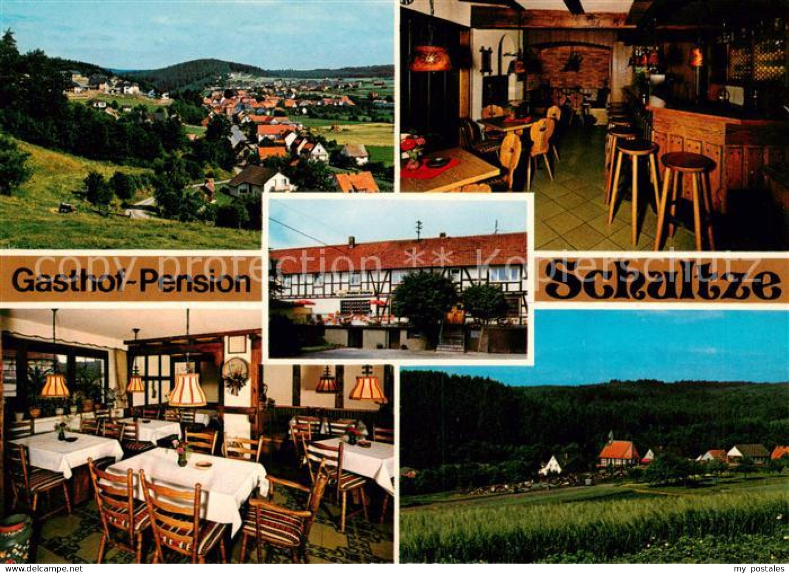 73845024 Schreufa Gasthof Pension Schultze Bar Gaststube Panorama Schreufa - Frankenberg (Eder)