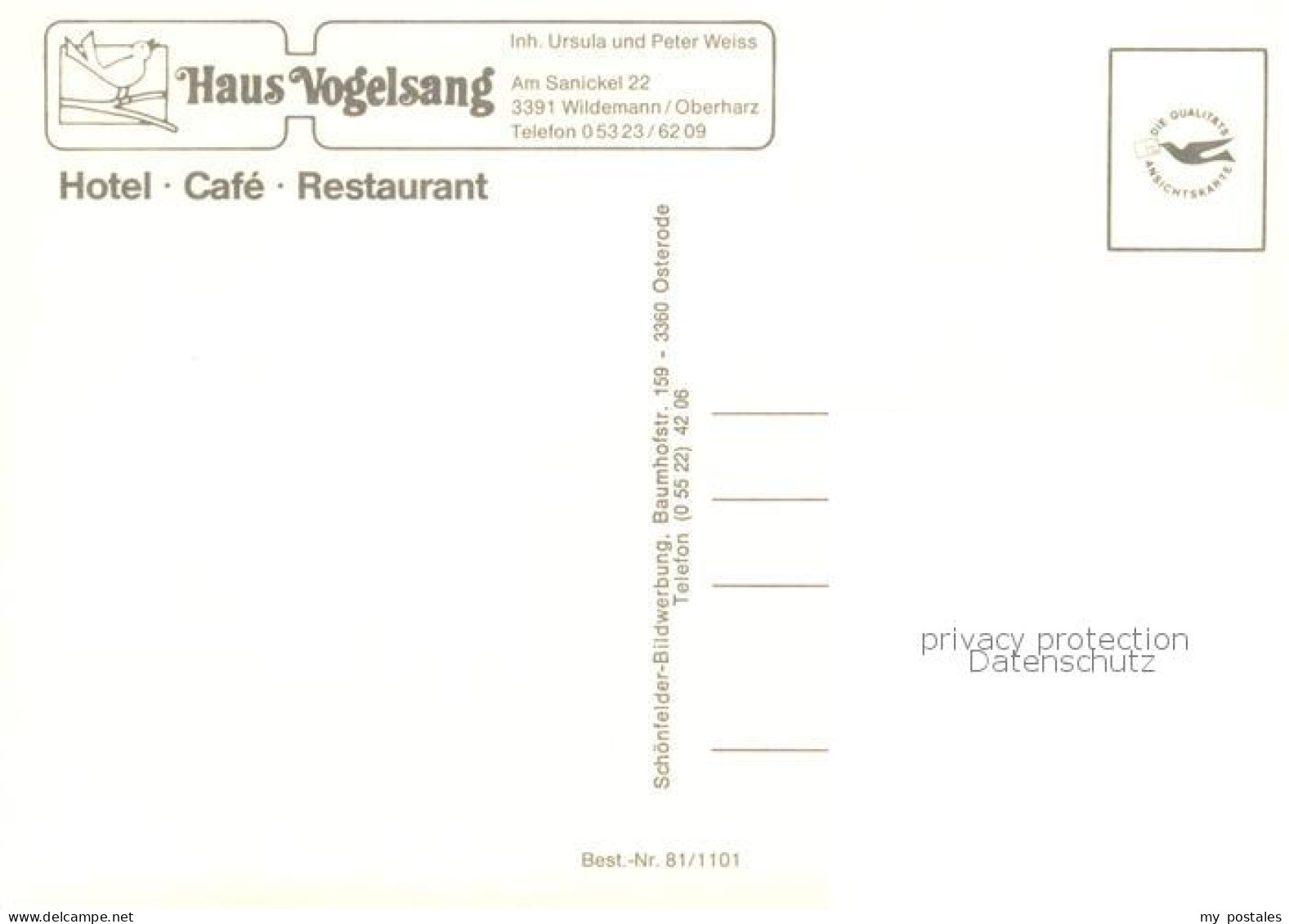 73844997 Wildemann Harz Haus Vogelsang Hotel Cafe Restaurant Liegewiese  - Wildemann