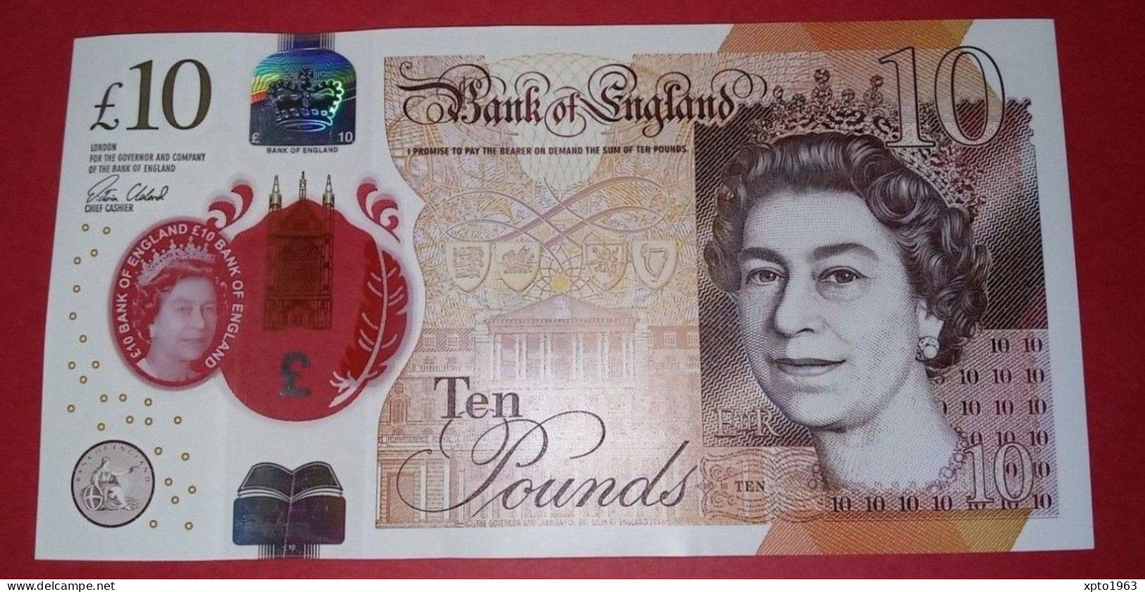 UK Great Britain 10 Pounds 2016 UNC P- 395 Polymer - 10 Pounds