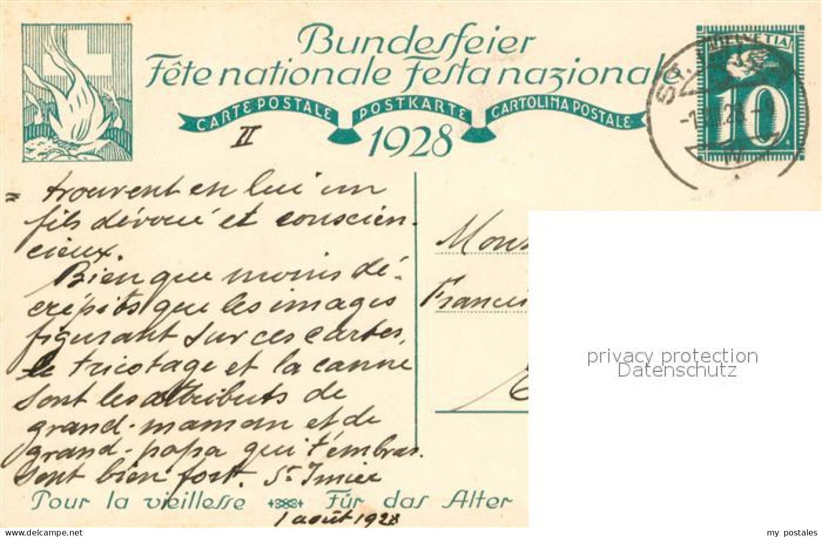 73739991 Bundesfeier Schweiz LITH. Ariger & Mueller Luzern  - Expositions