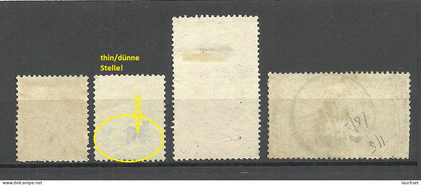 GREECE 1896 Michel 97 & 99 - 101 */o Olympic Games Athens Olympische Spiele NB! Mi 99 Has Thinned Place/dünne Stelle - Summer 1896: Athens