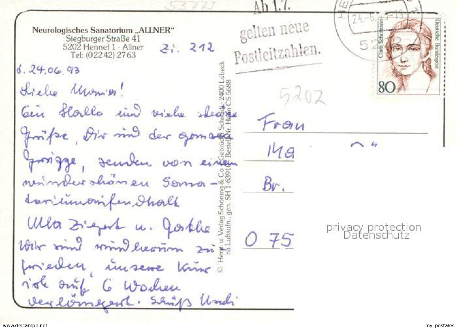 72951718 Allner Fliegeraufnahme Neurologisches Sanatorium Allner  Hennef (Sieg) - Hennef