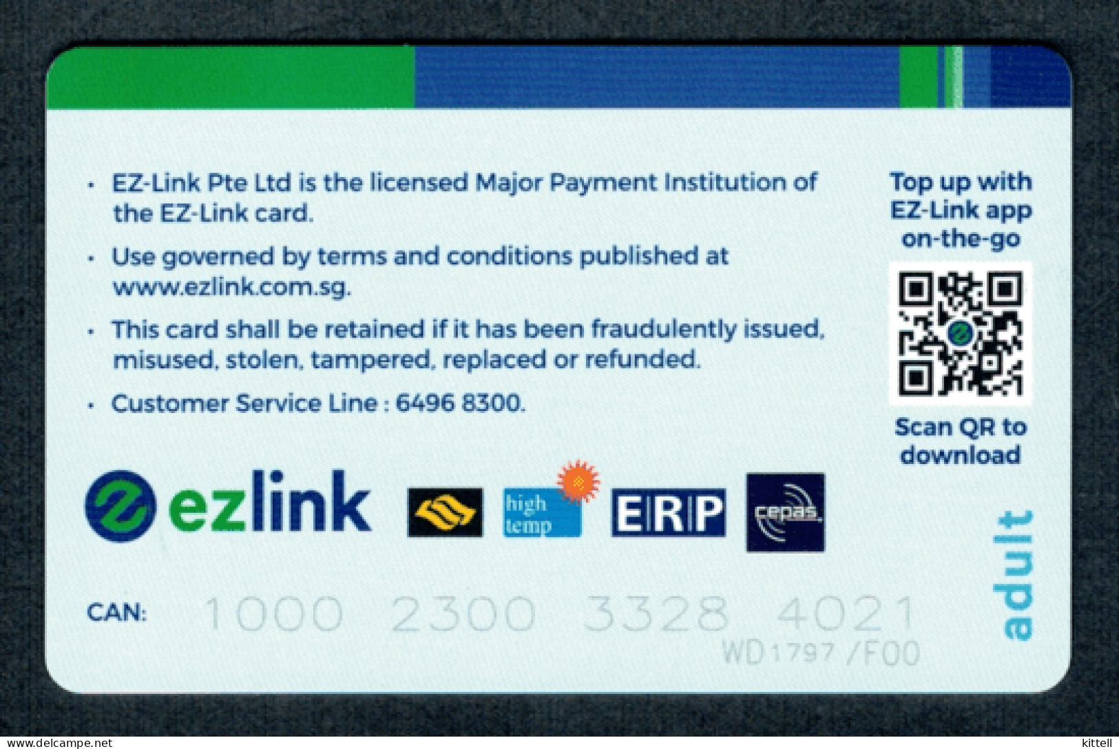 Singapore Travel Card Subway Train Bus Ticket Ezlink Unused Heritage Houses - Monde