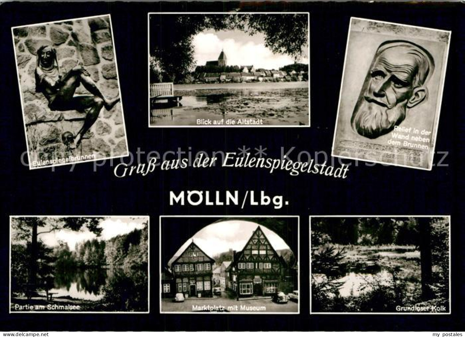 72951569 Moelln Lauenburg Eulenspiegelbrunnen Relief Altstadt Marktplatz Museum  - Moelln