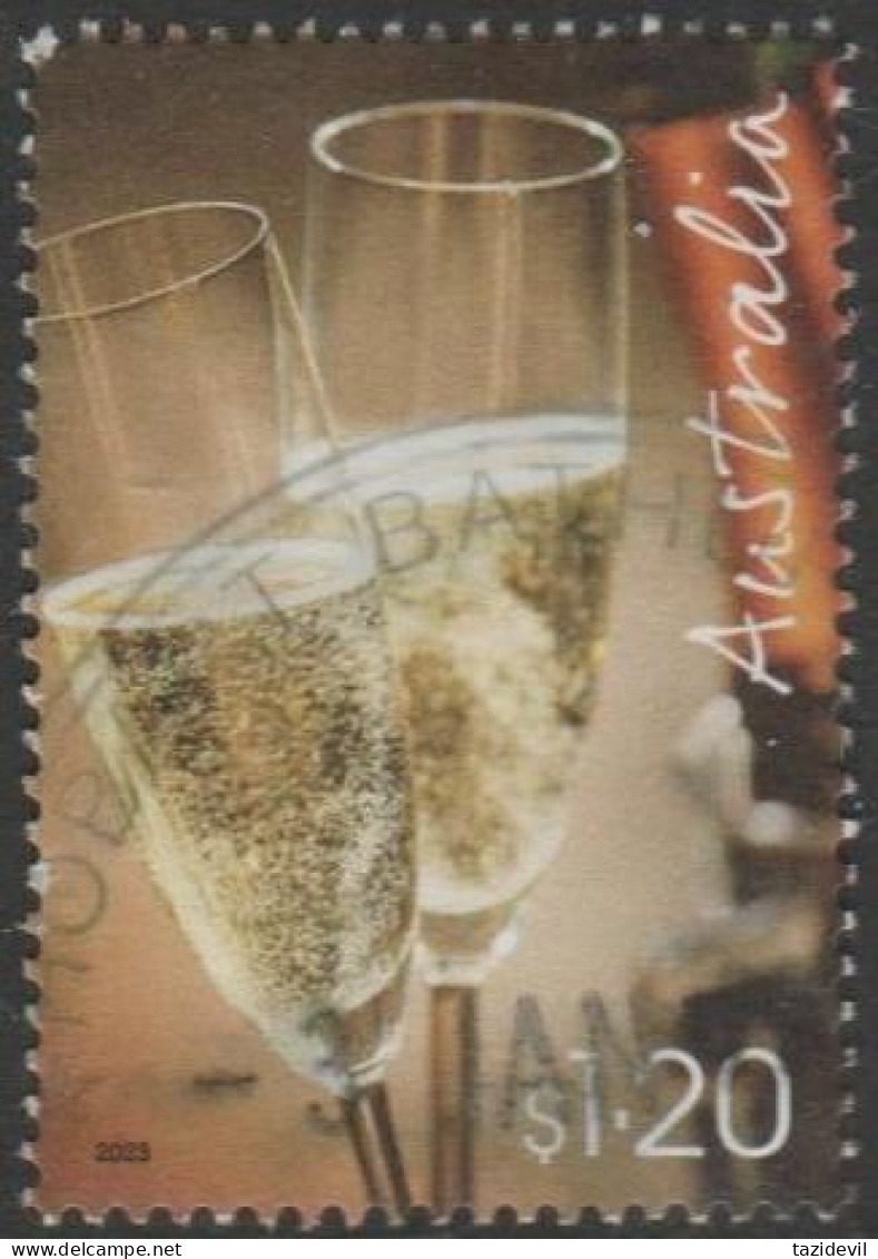 AUSTRALIA - USED - 2023 $1.20 Special Occasions - Champagne Flutes - Gebraucht