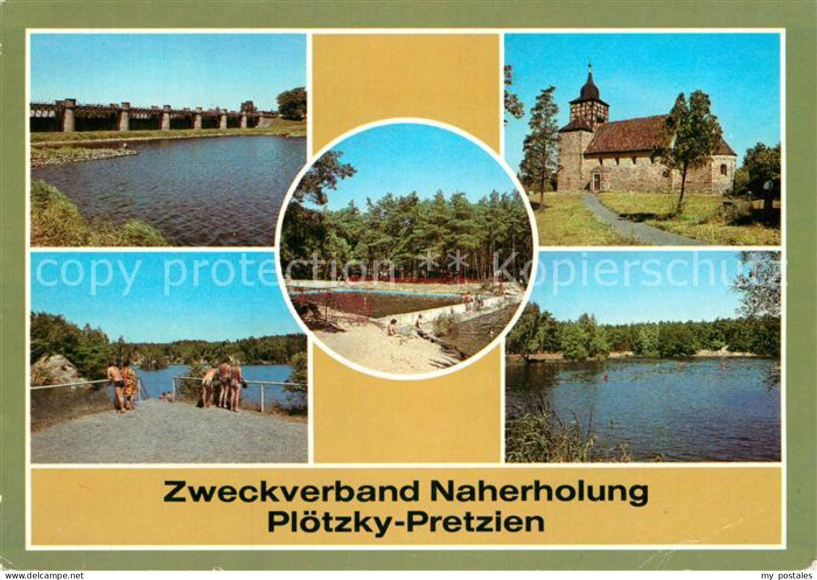 72950635 Pretzien Pretziener Wehr Kirche Steinbruchsee Koenigsee Pretzien - Pretzien