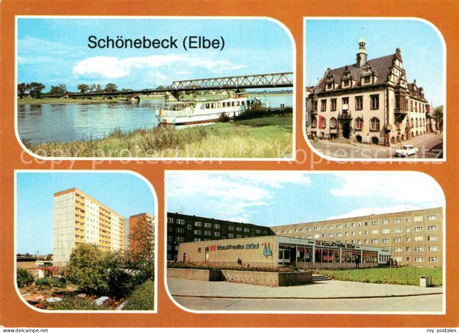 72949640 Schoenebeck Elbe Thaelmann Bruecke Rathaus Neubauten Kaufhalle Sued Sch - Schoenebeck (Elbe)