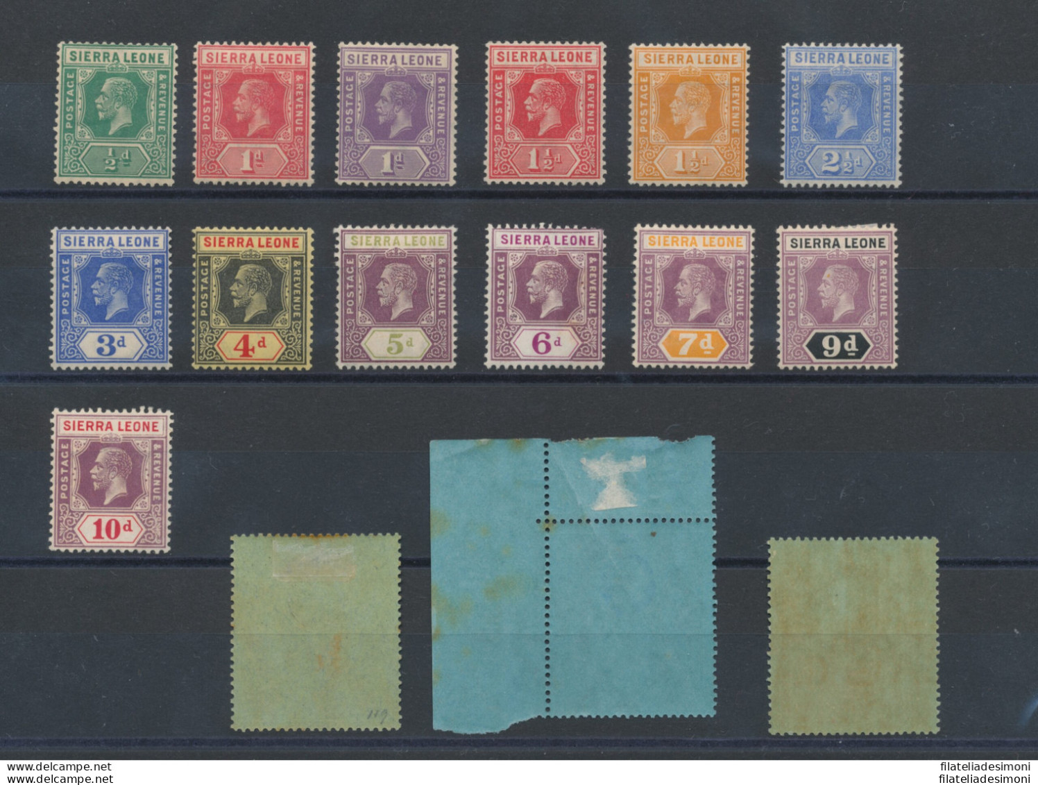1912-21 Sierra Leone - SG 112/128 - Giorgio V - 12 Valori - MLH* - Andere & Zonder Classificatie