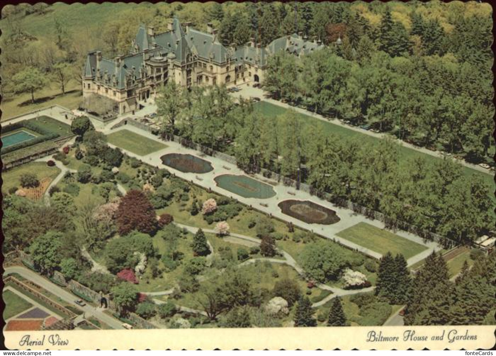 71455886 Asheville Fliegeraufnahme Aerial View Biltmore House Gardens - Autres & Non Classés