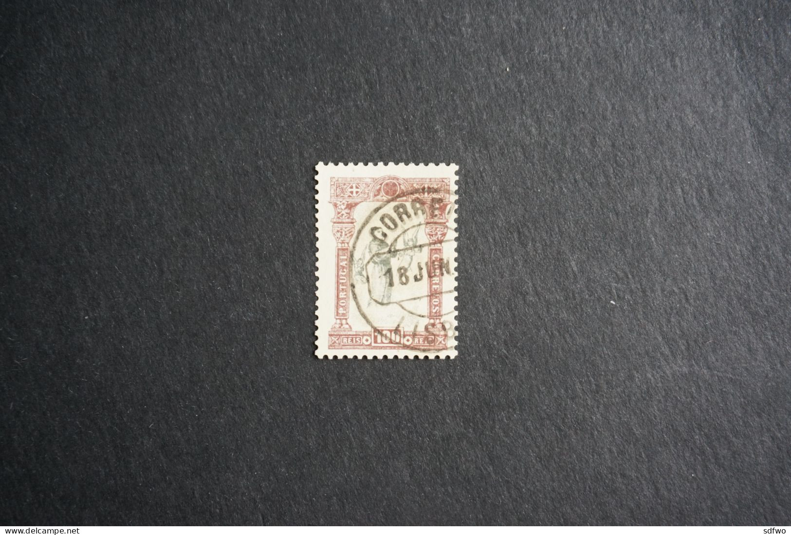 (T1) Portugal - 1895 St. Anthony 100 R - Used - Used Stamps