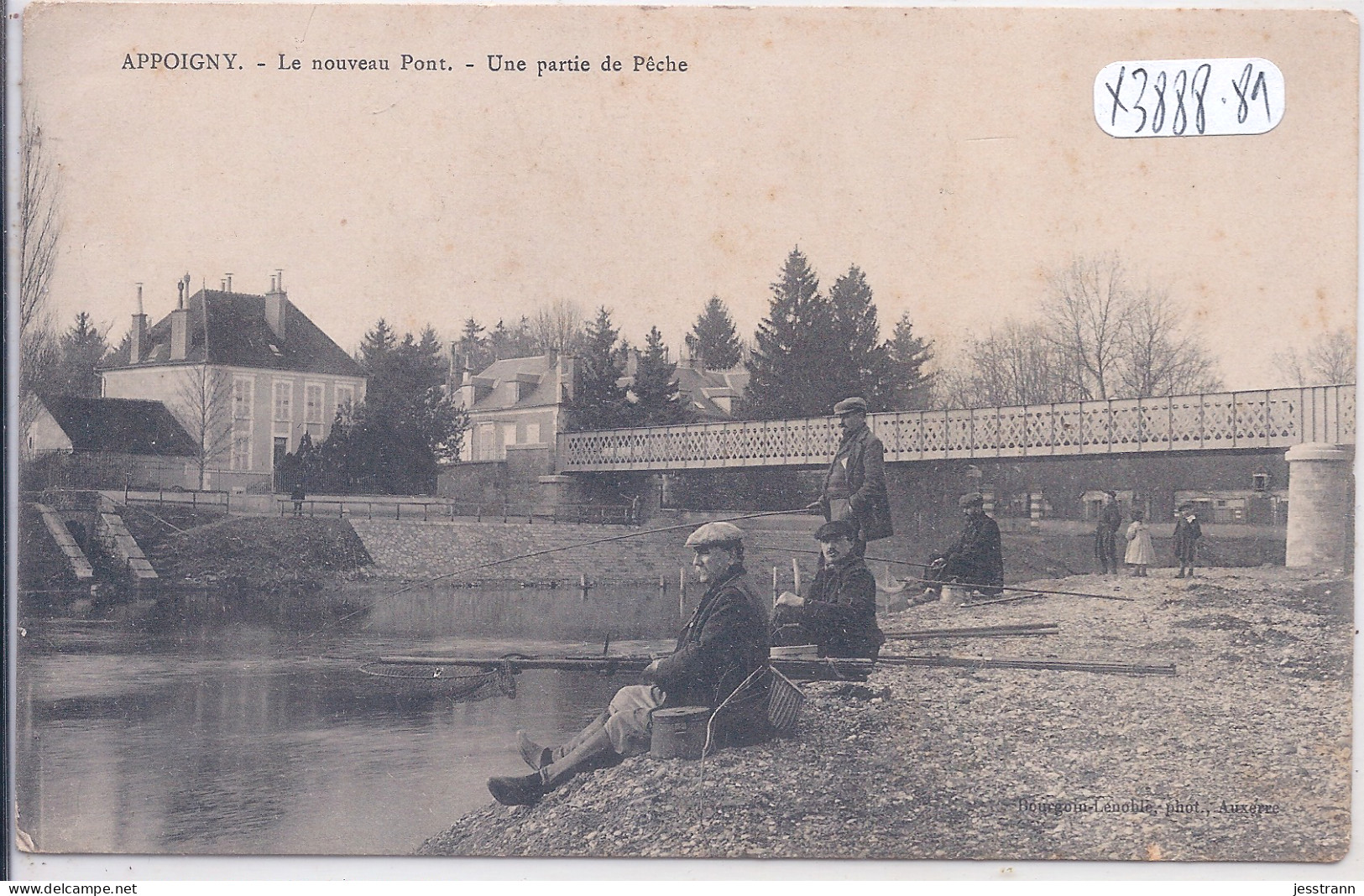 APPOIGNY- LE NOUVEAU PONT- UNE PARTIE DE PECHE - Appoigny