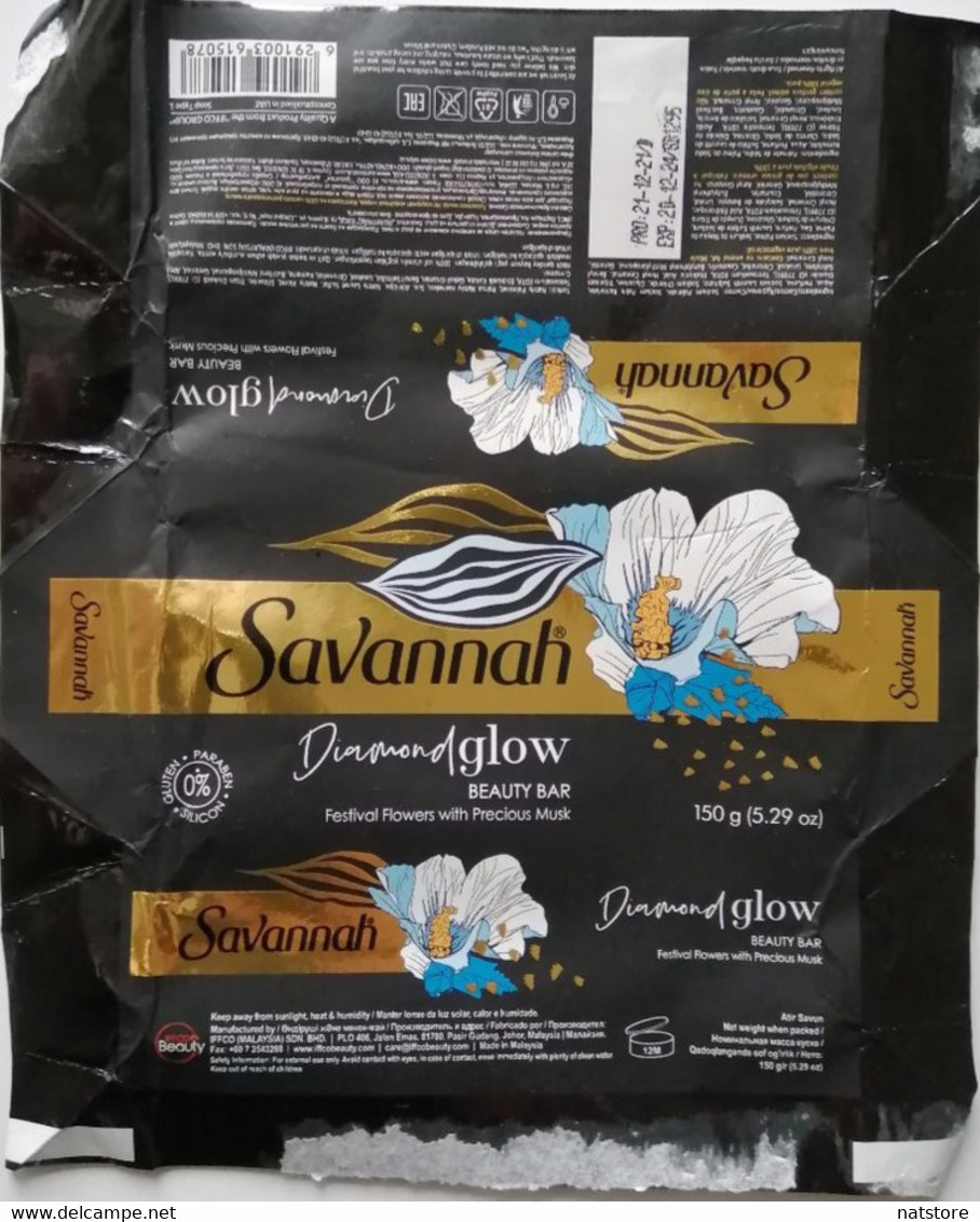 MALAYSIA..SOAP LABEL..SAVANNAH..DIAMOND GLOW - Etichette