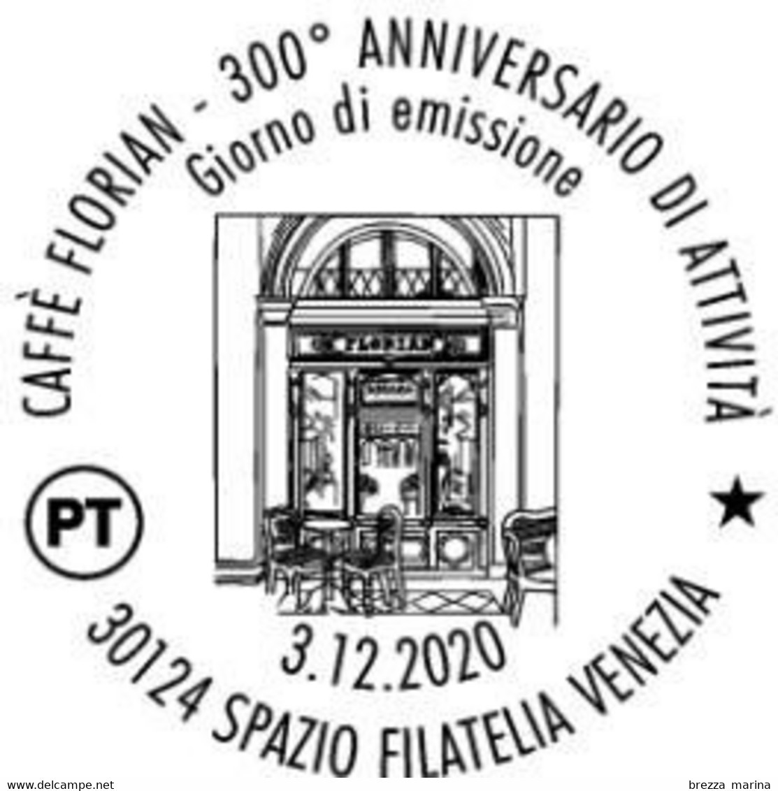 Nuovo - MNH - ITALIA - 2020 - 300 Anni Di Attività Del Caffè Florian (VE) - Vetrata – B - Barre 2034 - Barcodes