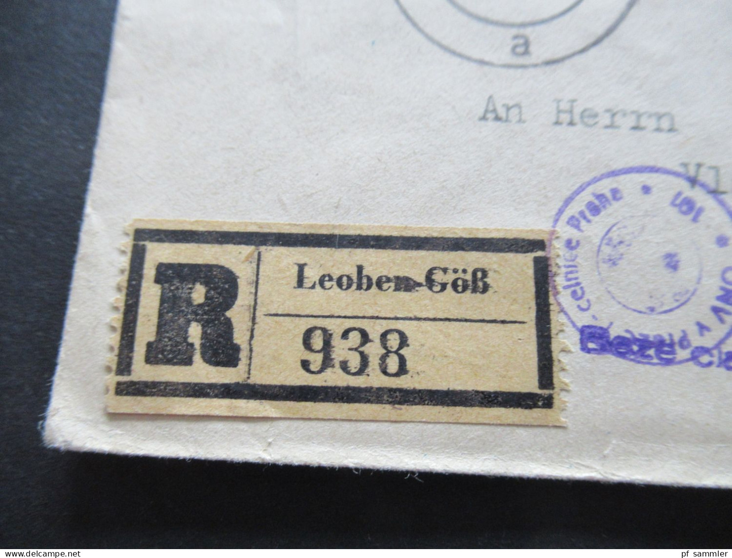 Österreich 1952 Nr.970 (2) U. 971 (2) MiF Leoben Göß In Die CSR Mit Fiskalmarke / Douane Timbre Poste Praha / Zensur ?! - Brieven En Documenten