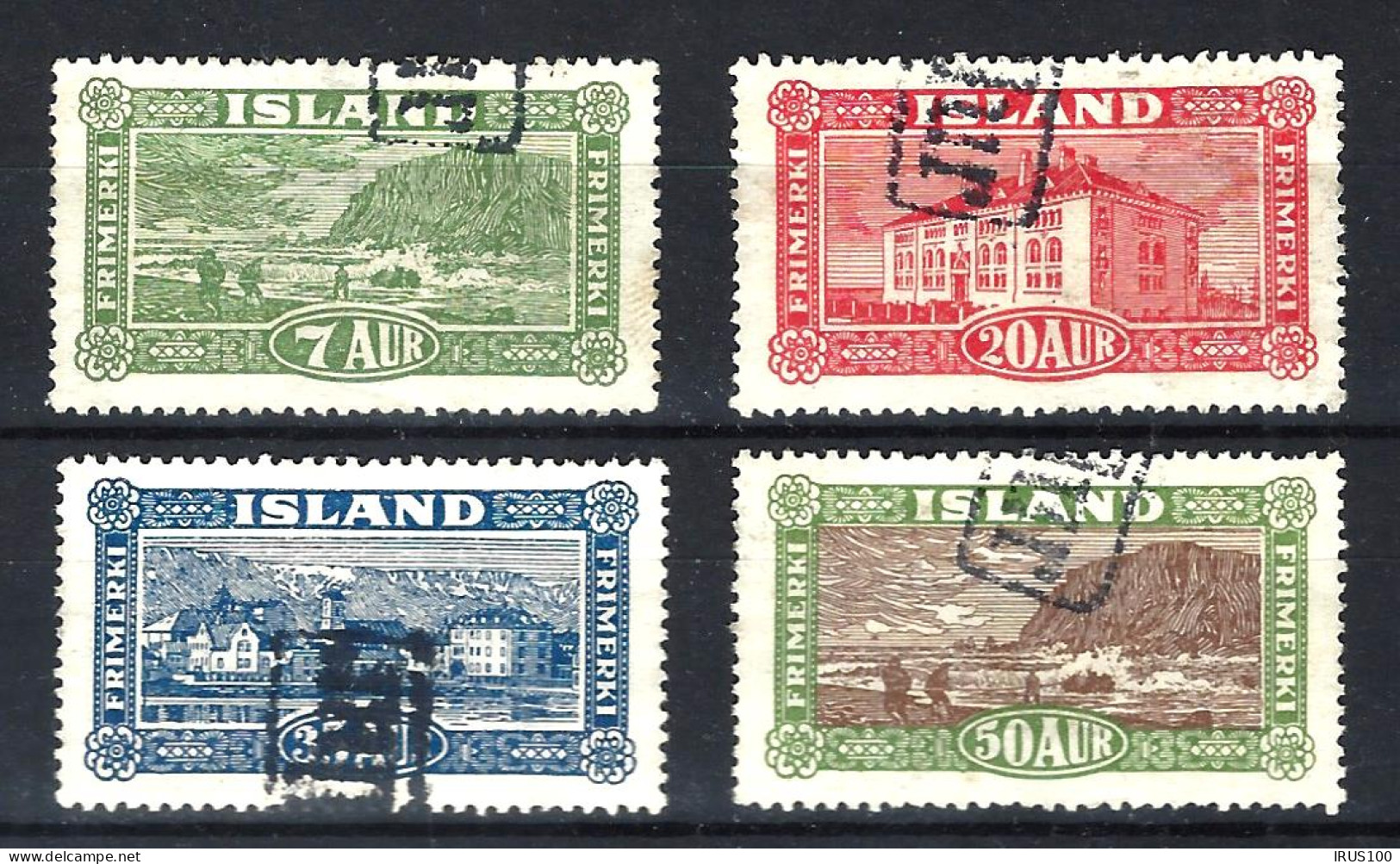 ISLANDE - VUES - 1925 - OBLITÉRÉS - Oblitérés