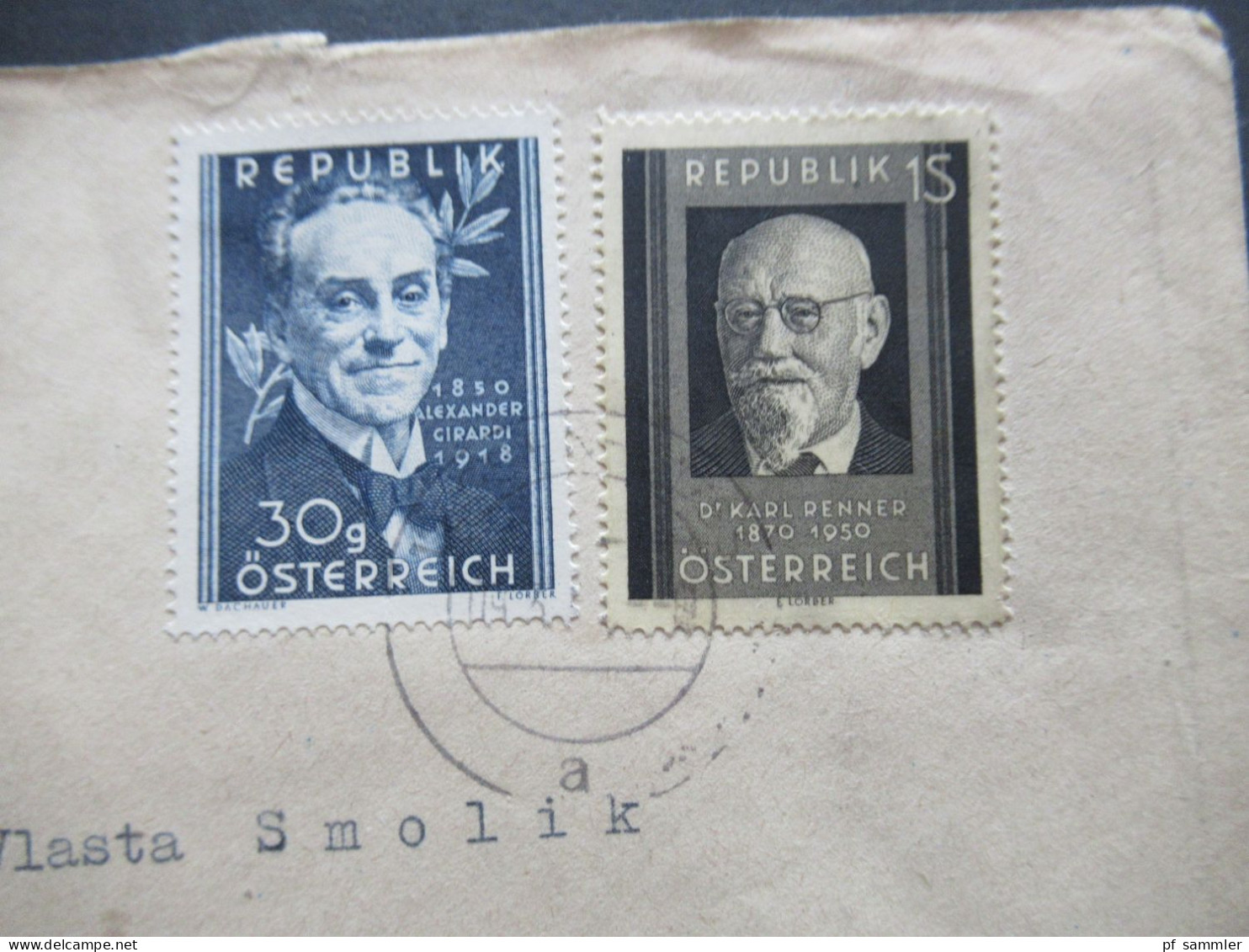 Österreich 1950 Michel Nr.958 Und Nr.959 MiF Leoben Göss In Die CSR Gesendet - Lettres & Documents