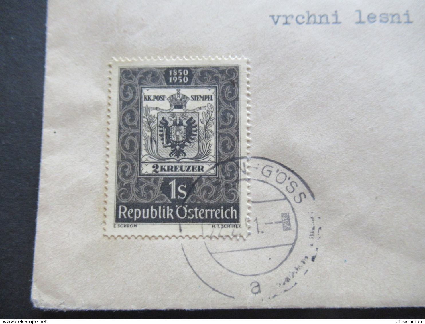 Österreich 1950 / 1951 Michel Nr.958 Und Nr.950 MiF Leoben Göss In Die CSR Gesendet - Cartas & Documentos