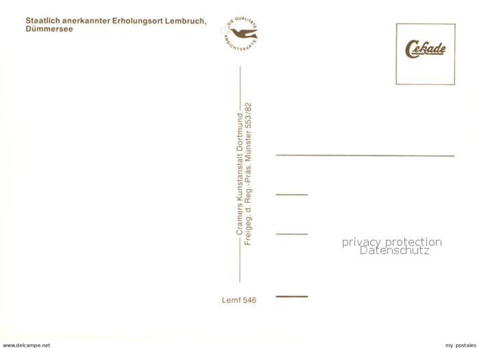 72946935 Lembruch Fliegeraufnahme Duemmersee Lembruch - Lembruch