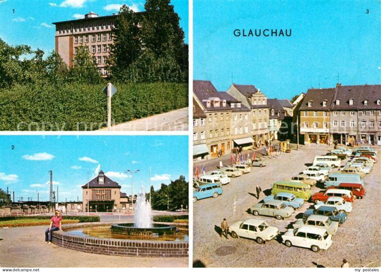 72945868 Glauchau Ingenieurschule Bahnhof Markt Glauchau - Glauchau