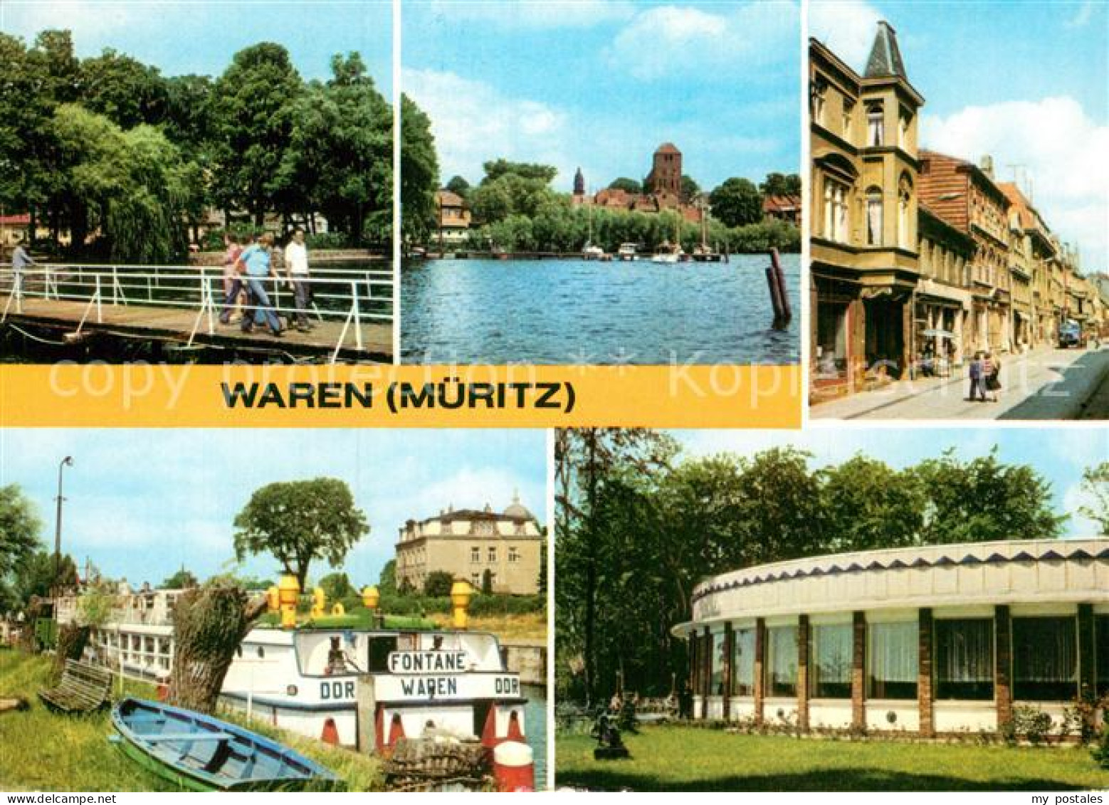 72945836 Waren Mueritz Kietzbruecke Altstadt Lange Str MS Fontane Steinmole Kons - Waren (Mueritz)