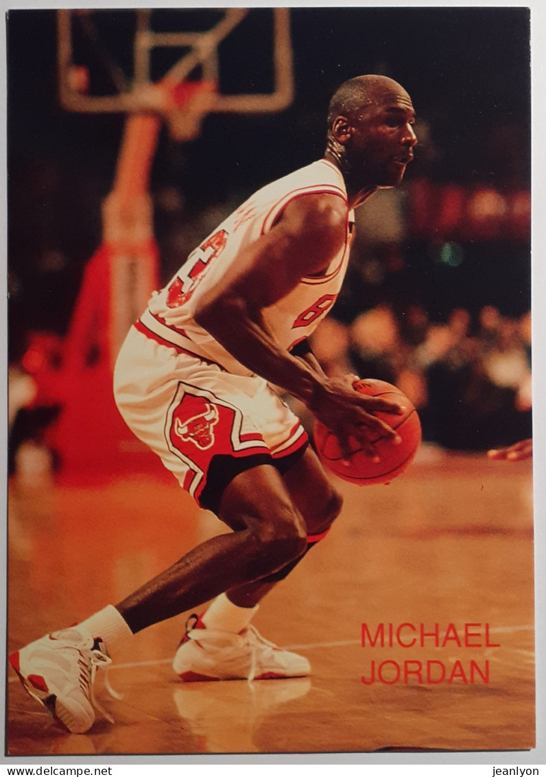 MICHAEL JORDAN - Match Basket Ball , Vue De Profil Avec Ballon Basketball - Carte Postale - Basket-ball