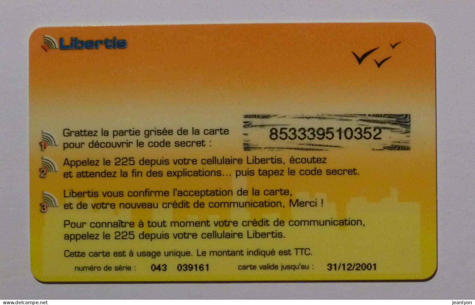 GABON - CARTE PREPAYEE - MOYEN OGOOUE - LAC - Dessin Puzzle - Carte LIBERTIS 5000 Francs CFA - Gabun