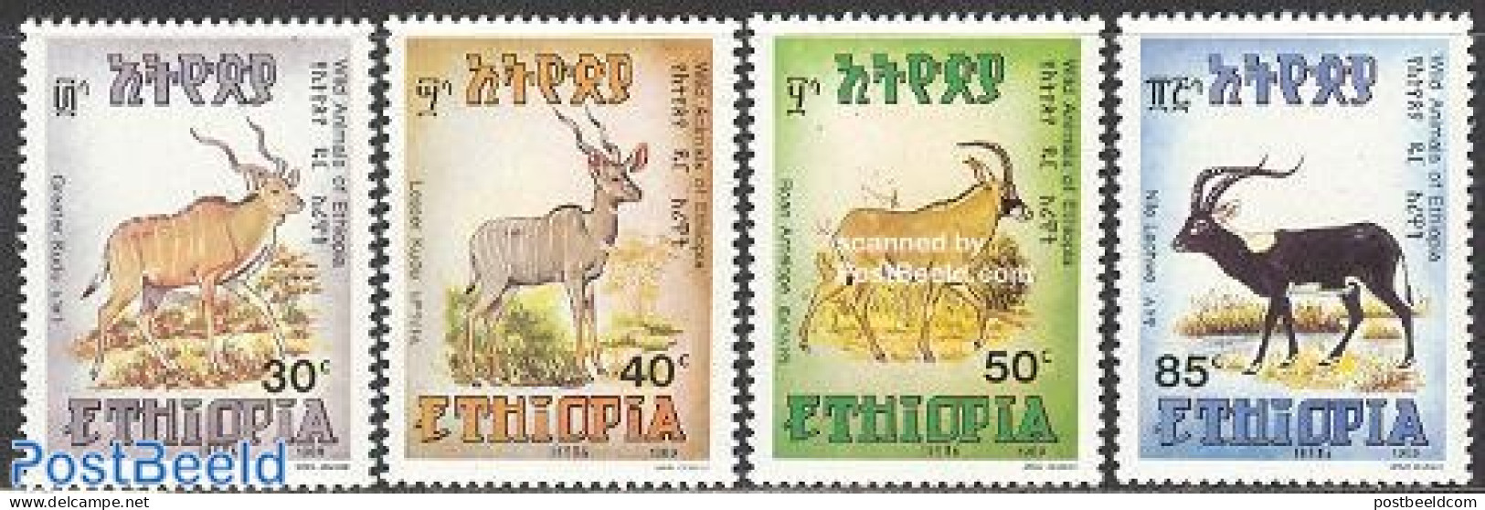 Ethiopia 1989 Animals 4v, Mint NH, Nature - Animals (others & Mixed) - Ethiopia