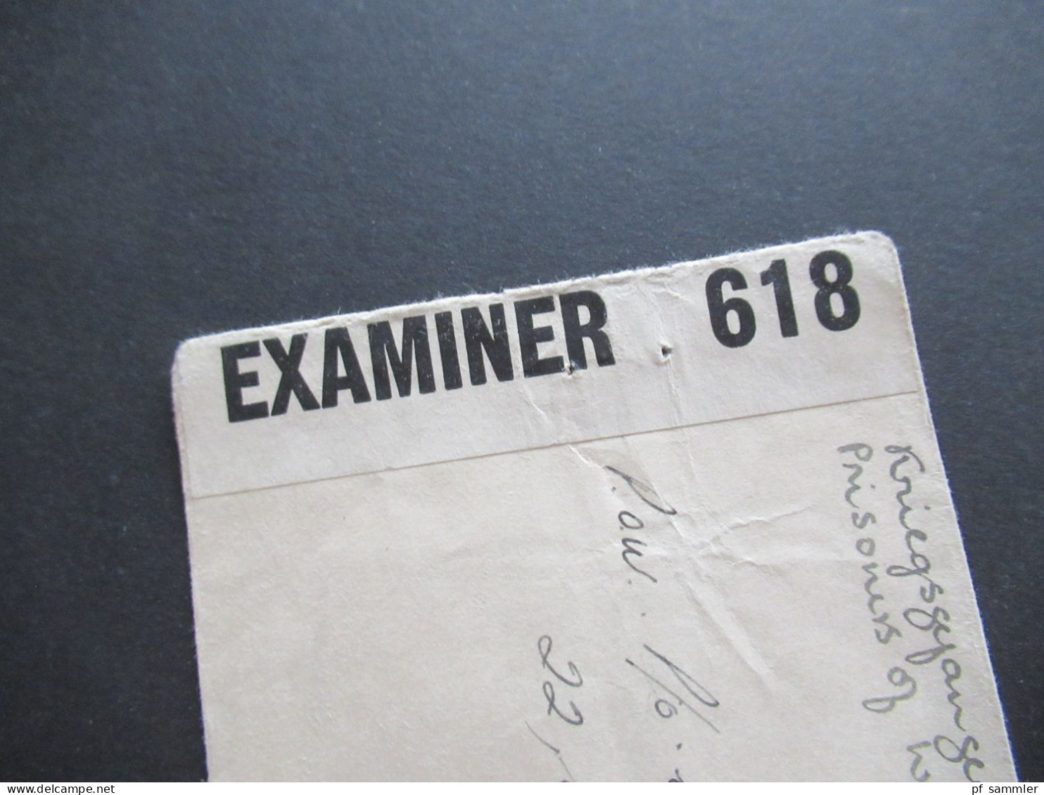 GB 1942 POW Kriegsgefangenenpost Mit Zensurstreifen Opened By Examiner 618 Leeds - Hemer Lazarett - Brieven En Documenten