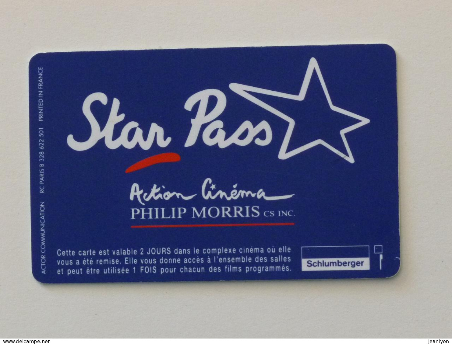 CARTE CINEMA - STAR PASS - Action Cinéma Philip Morris - HOLLYWOOD BOULEVARD - LOS ANGELES - Etoiles - Movie Cards