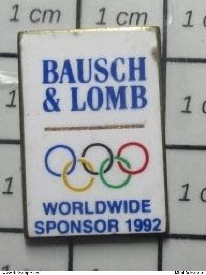 712A/B Pin's Pins / Beau Et Rare / JEUX OLYMPIQUES / BOSCH & LOMB WORLDWIDE SPONSOR 1992 - Jeux Olympiques