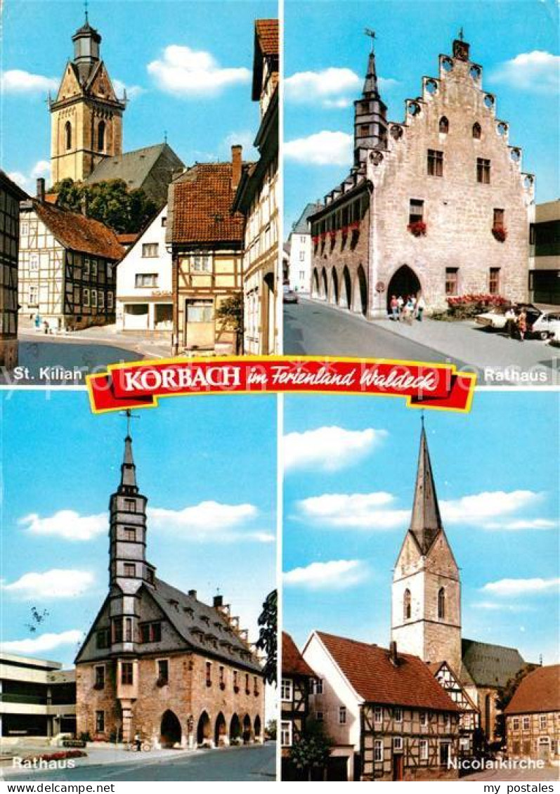 72942930 Korbach St Kilian Kirche Rathaus Nicolaikirche Korbach - Korbach