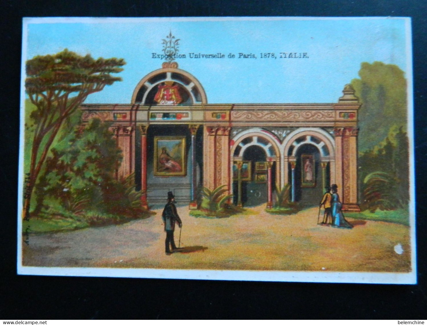 CHROMO EXPOSITION UNIVERSELLE DE PARIS 1878   ( 12  X   8,2 Cms)    ITALIE - Artis Historia