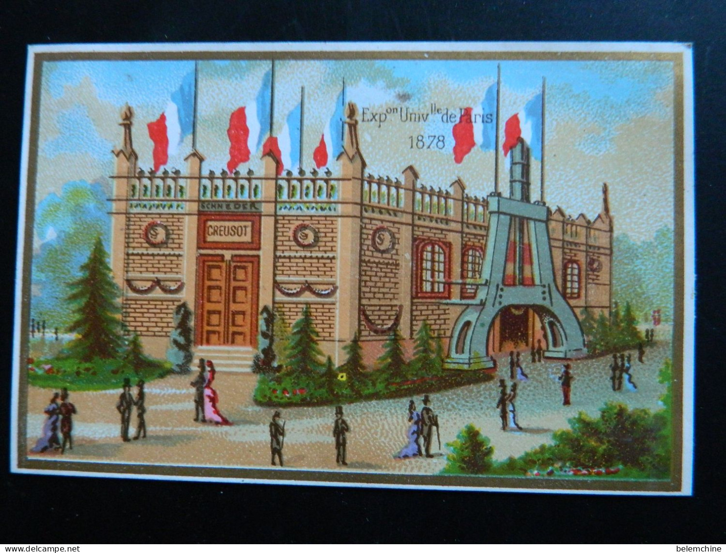 CHROMO EXPOSITION UNIVERSELLE DE PARIS 1878   ( 12  X   8,2 Cms)  PAVILLON DE L'INDUSTRIE ? - Artis Historia