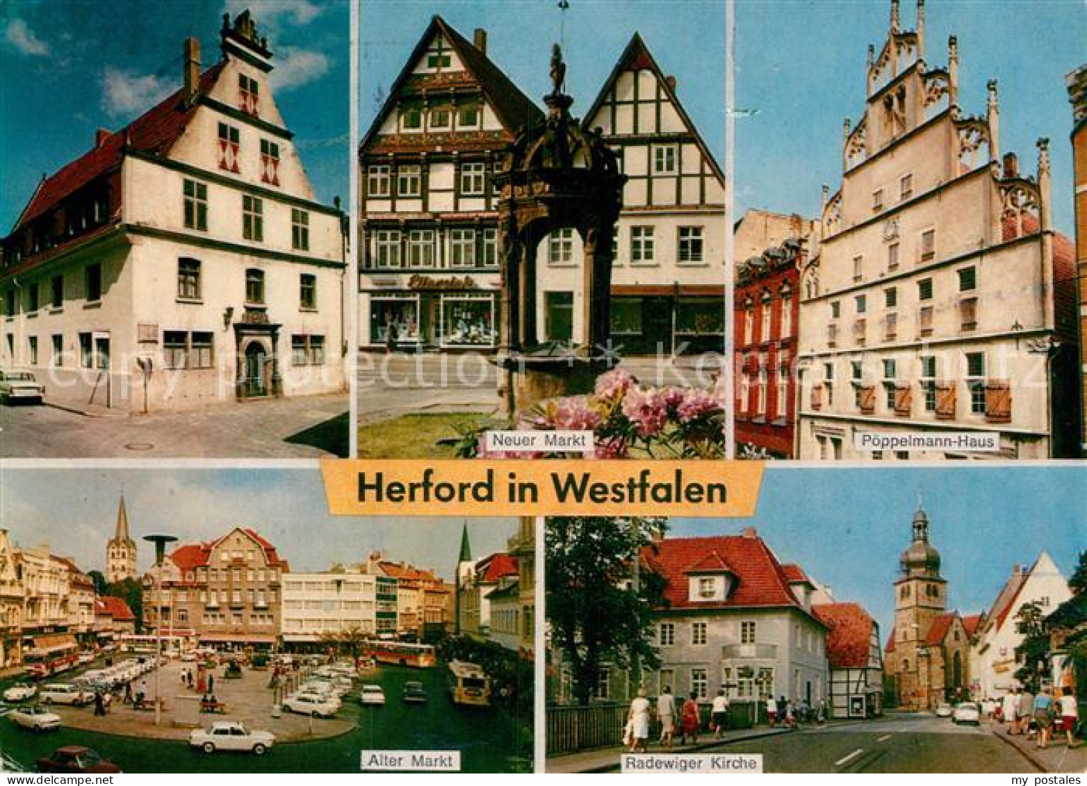 72941373 Herford Neuer Markt Poeppelmann-Haus Alter Markt Radewiger Kirche  Herf - Herford