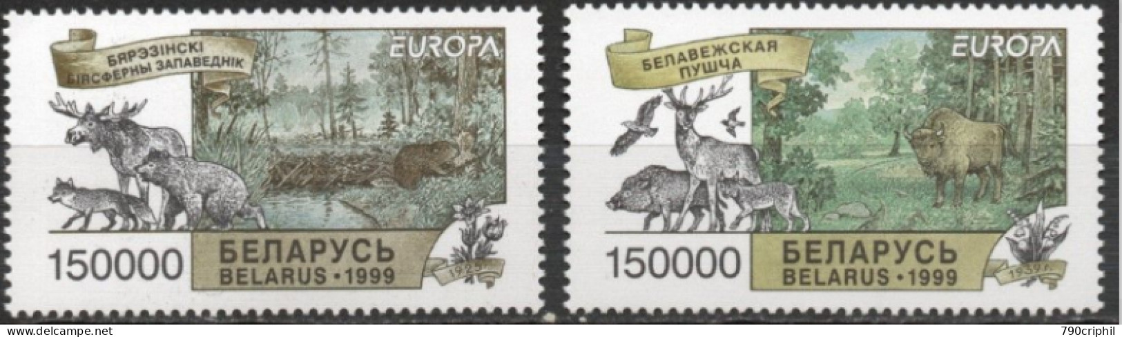 Biélorussie YT 287-288 Neuf Sans Charnière XX MNH Europa 1999 - 1999