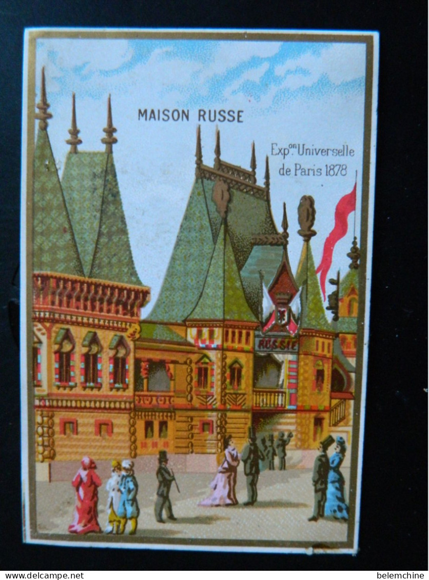 CHROMO EXPOSITION UNIVERSELLE DE PARIS 1878   ( 12  X   8,2 Cms)  MAISON RUSSE - Artis Historia