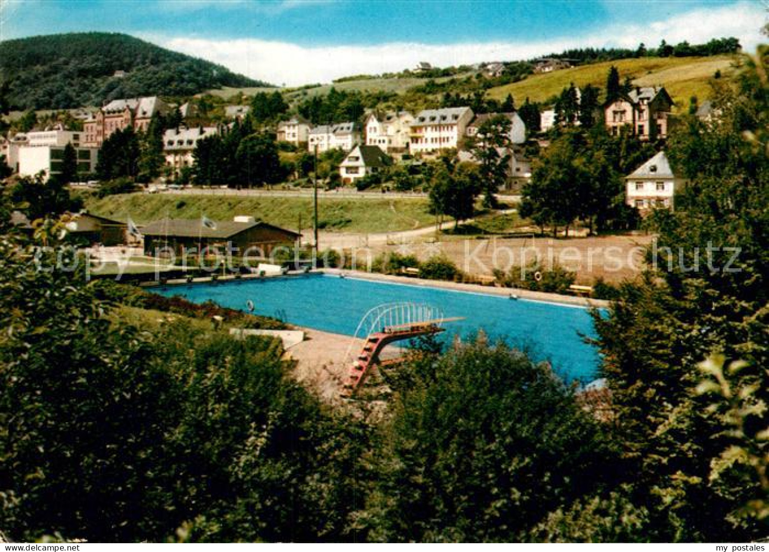 72940558 Saarburg Saar Teilansicht Mit Schwimmbad Saarburg - Saarburg