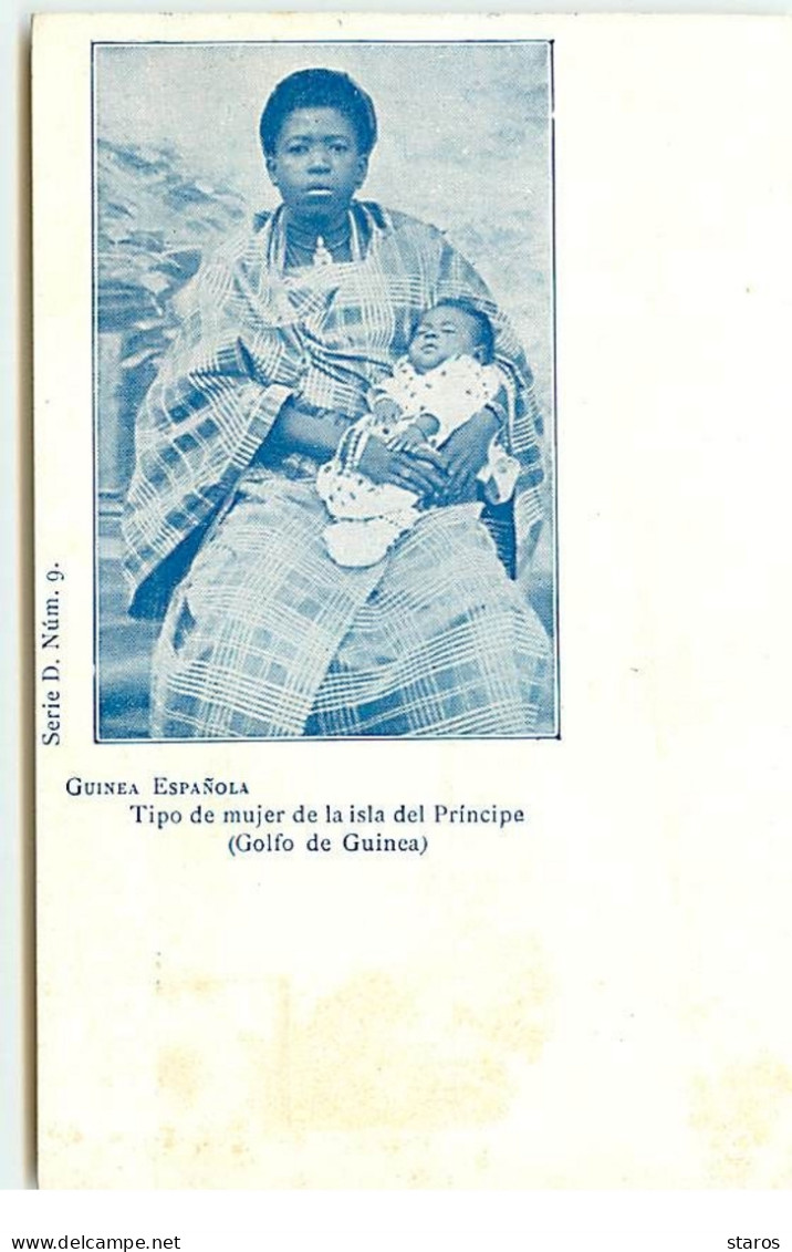 Sao Tome - Guinea Espanola - Tipo De Mujer De La Isla Del Principe (Golfo De Guinea) - Sao Tome Et Principe