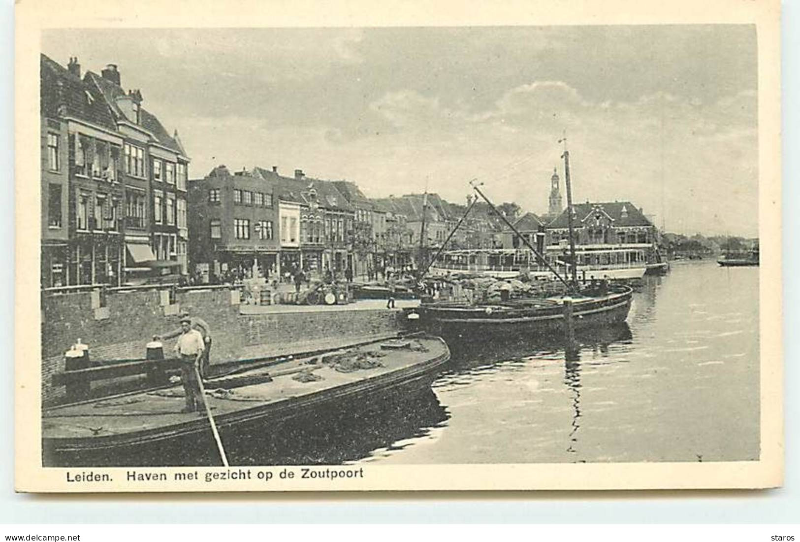 Pays-Bas - LEIDEN - Haven Met Gezicht Op De Zoutpoort - Péniche - Leiden