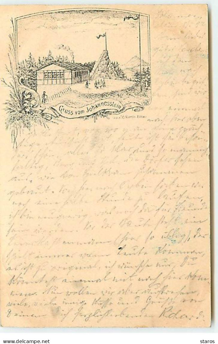 Timbres - Tchéquie - Gruss Vom Johannesstein - Entier Postal 1892 - Cartes Postales