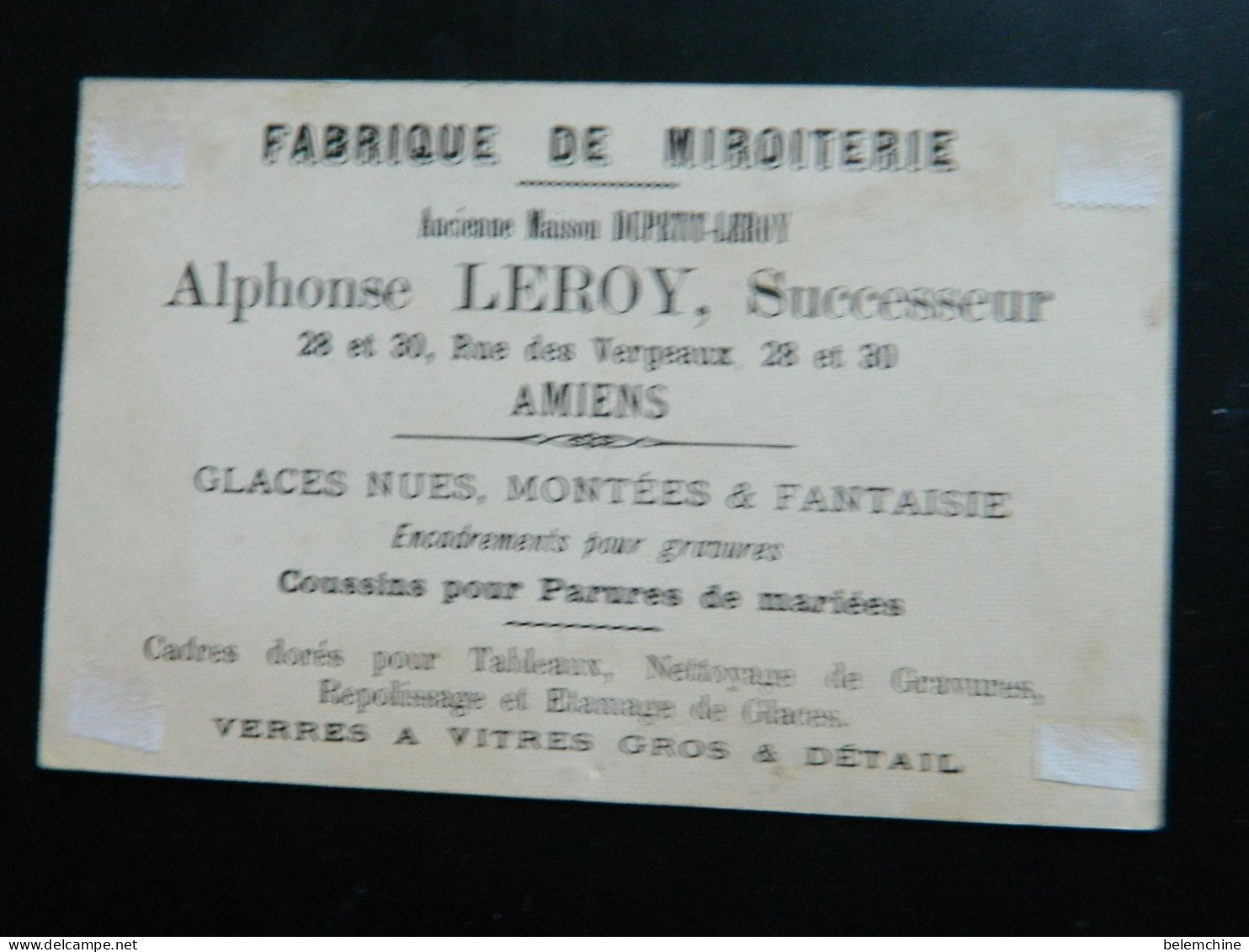 CHROMO EXPOSITION UNIVERSELLE PARIS  MIROITERIE LEROY A AMIENS   ( 12,5  X   8  Cms)  VILLAGE TONKINOIS - Artis Historia