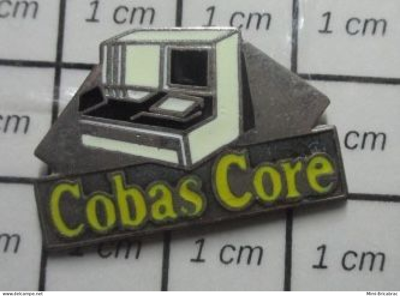 412e  Pin's Pins / Beau Et Rare /  INFORMATIQUE / COBAS CORE - Computers