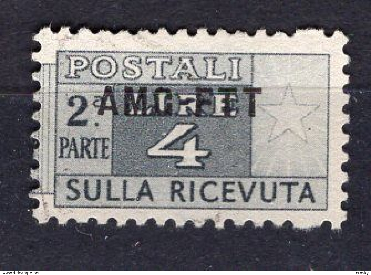 Z6917 - TRIESTE A AMG FTT PACCHI SASSONE N°16 DX - Paquetes Postales/consigna