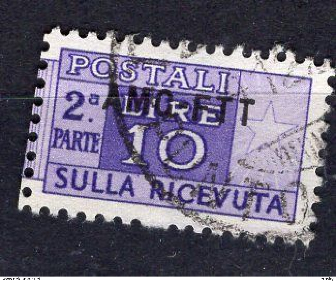 Z6918 - TRIESTE A AMG FTT PACCHI SASSONE N°18 DX - Postal And Consigned Parcels