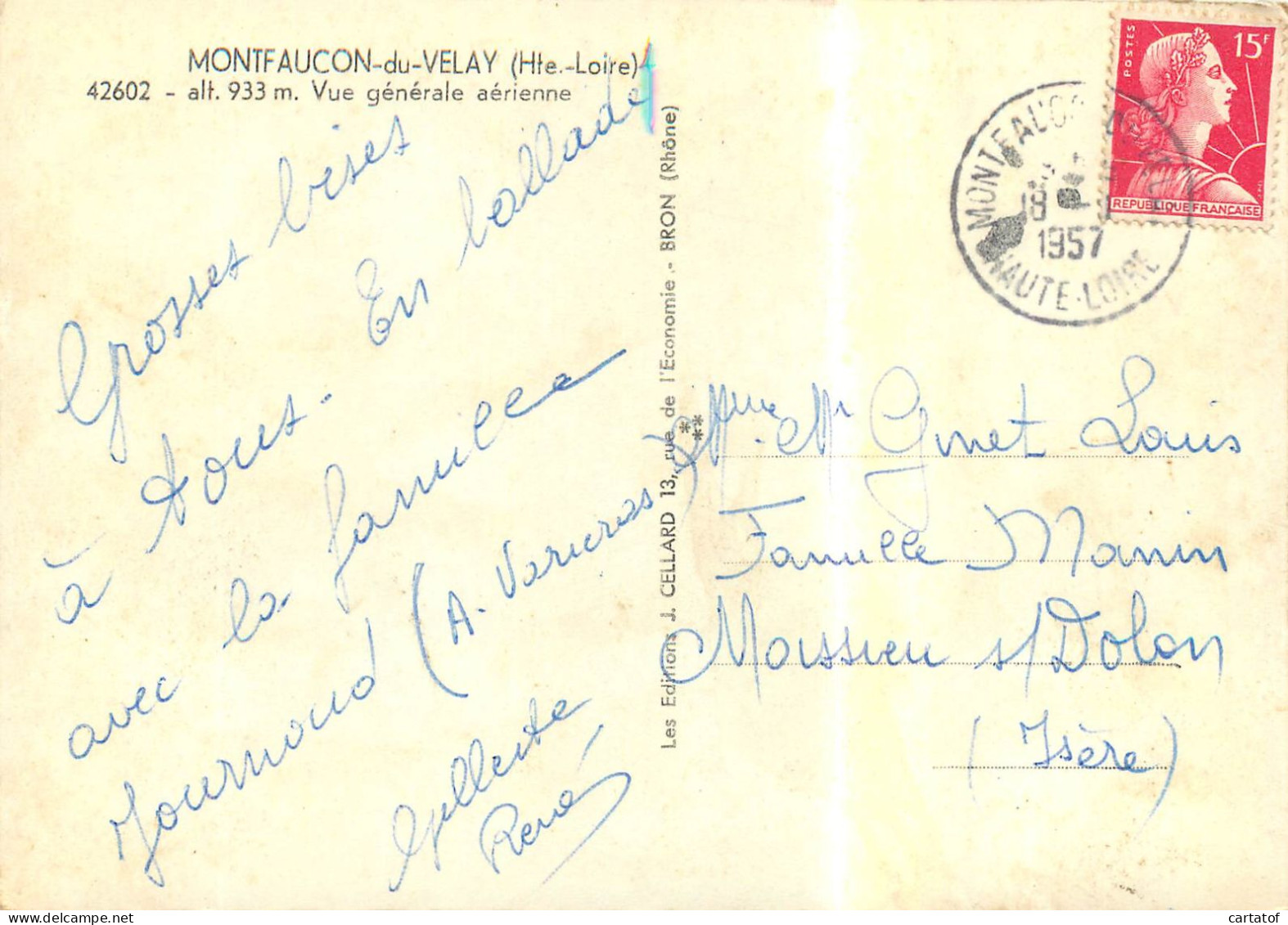 MONTFAUSON Du VELAY . Vue Générale Aérienne - Montfaucon En Velay