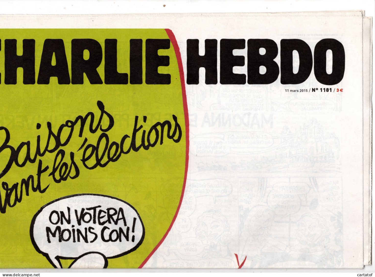 CHARLIE HEBDO N° 1181 Mars 2015 - Humour