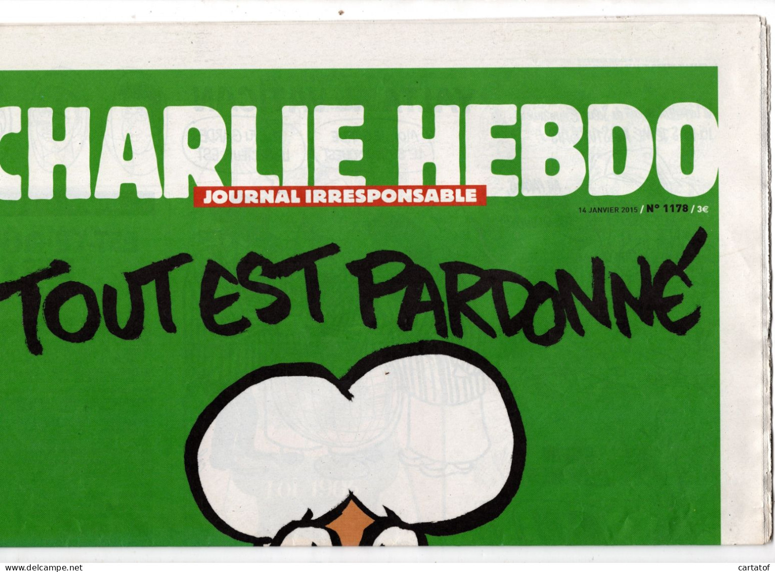 CHARLIE HEBDO N° 1178 Janvier 2015 - Humour